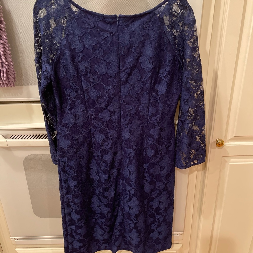 Blue Lace Cocktail Dress - Picture 6 of 7